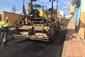 Últimas obras del plan de asfaltado del Fdcan en Telde (Foto TA)